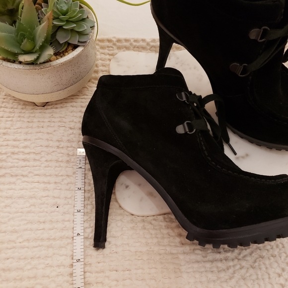 ASH Poppy Suede High-Heeled Lace Up Booties - Picture 2 of 8